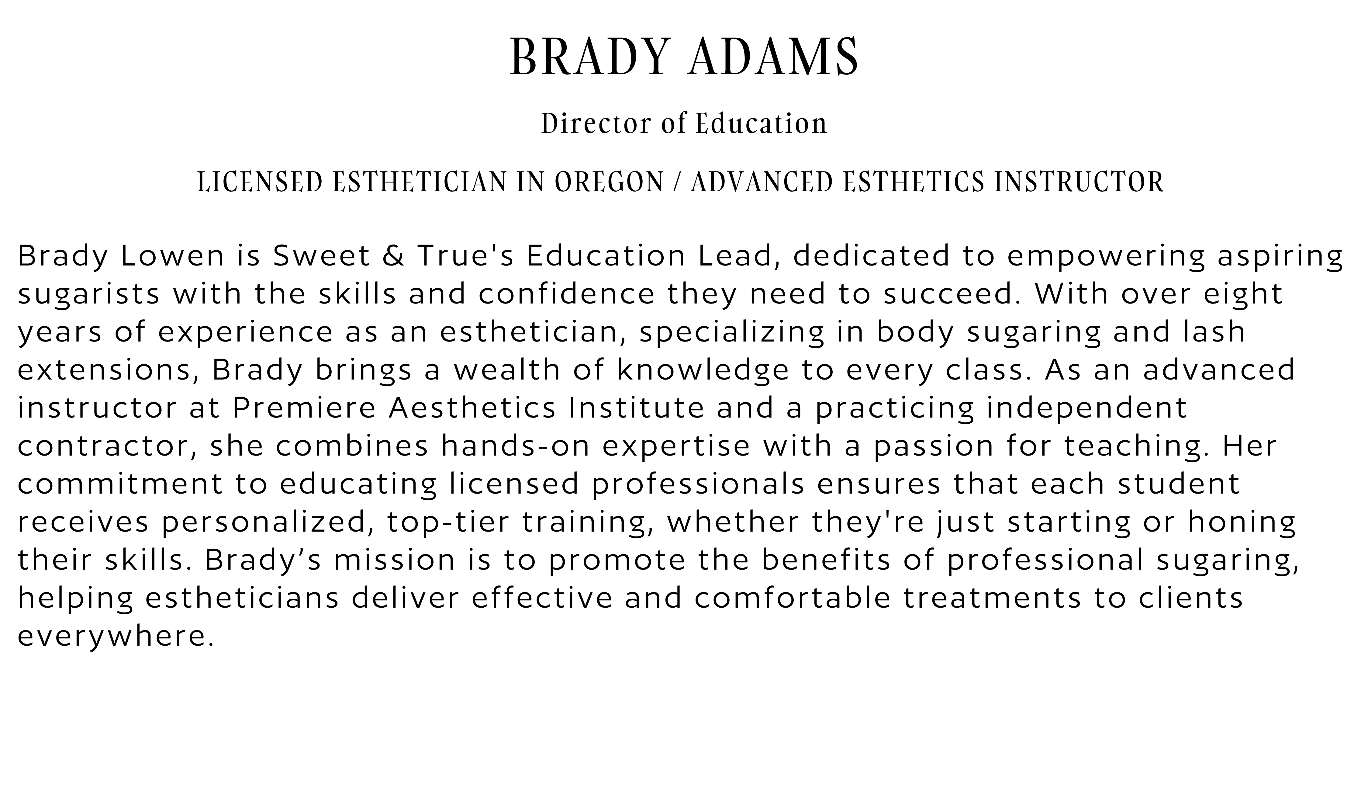 Bend, Oregon - Sugaring Certificate Courses