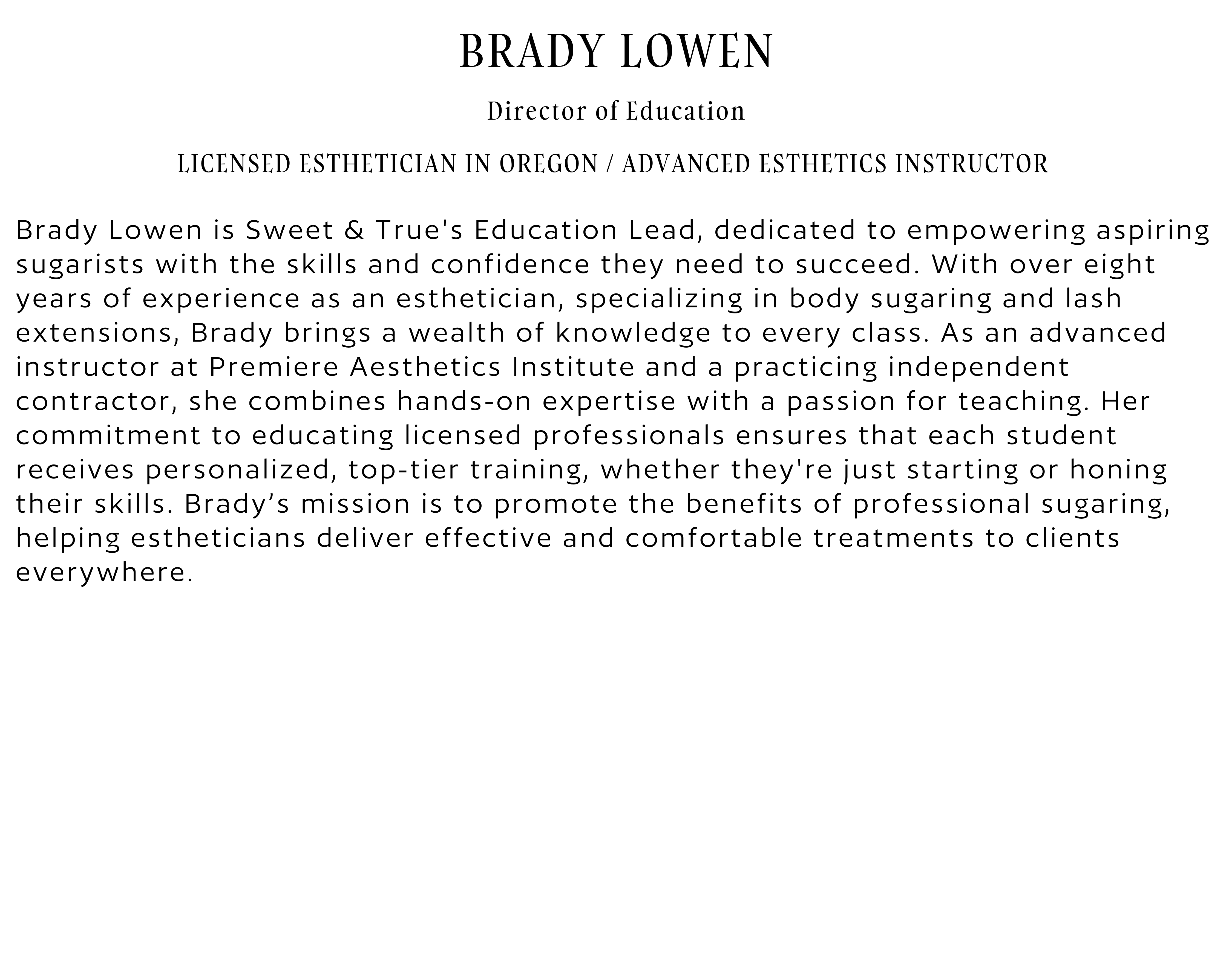 Bend, Oregon - Sugaring Certificate Courses